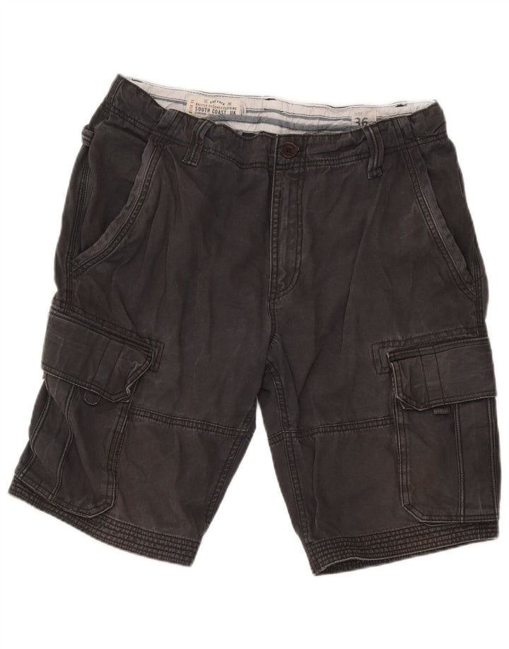 Pantaloncini cargo da uomo Fat Face W36 grandi in cotone grigio