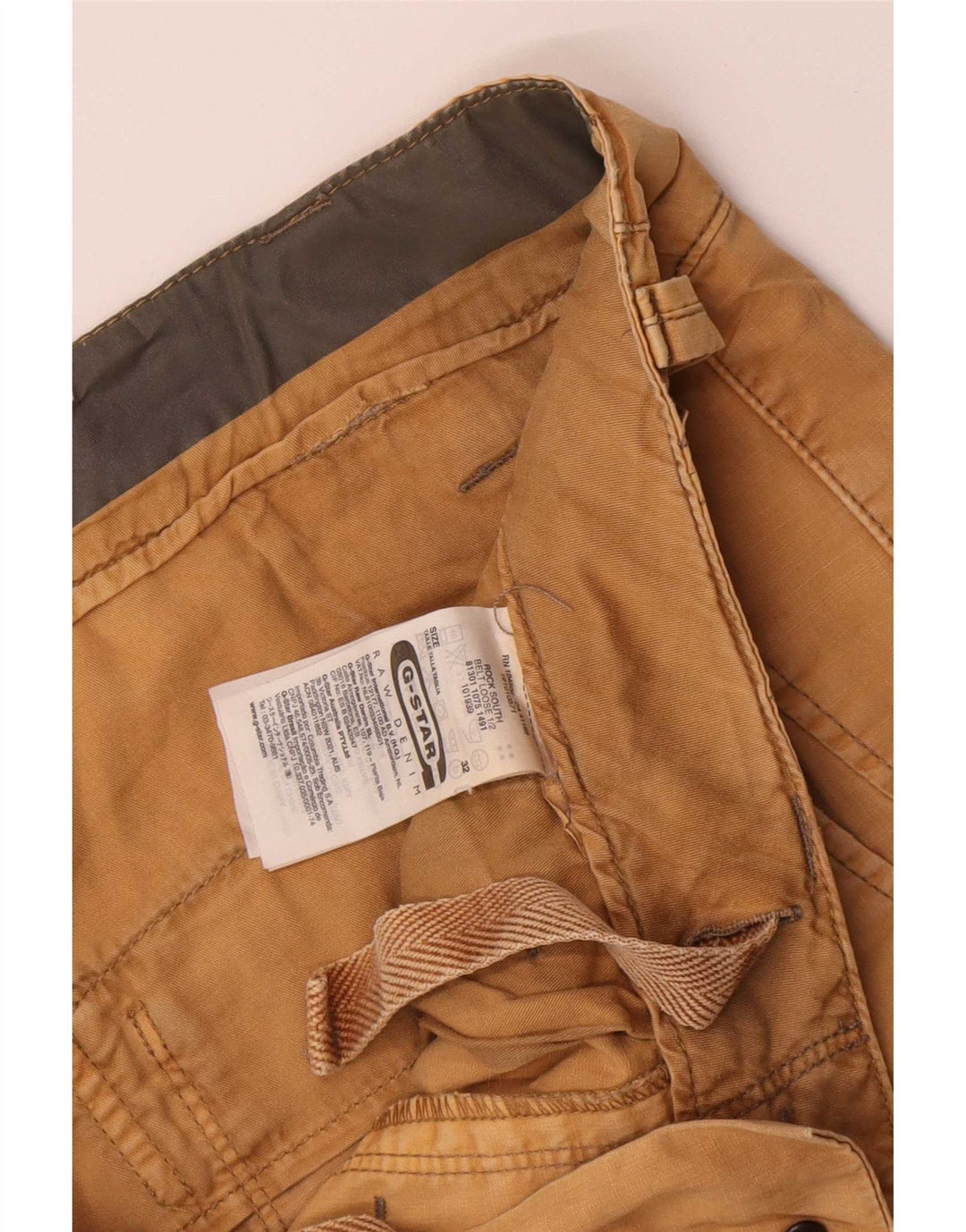 Pantaloncini cargo grafici da uomo G-Star W32 cotone beige medio