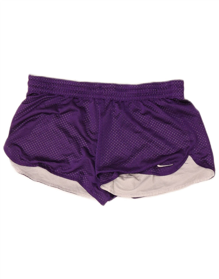 Pantaloncini sportivi Nike Dri Fit da donna US 4/6 piccoli poliestere viola