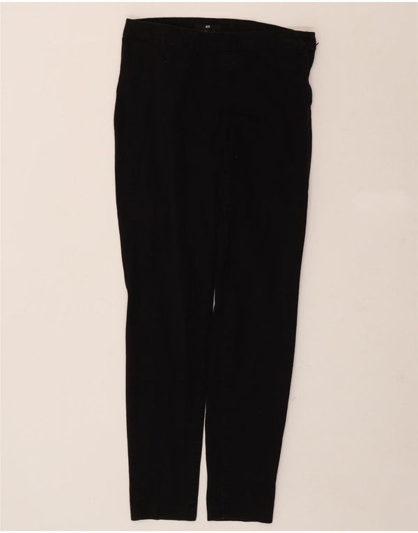 H&M Womens Slim Chino Trousers EU 36 Small W28 L29 Black Cotton