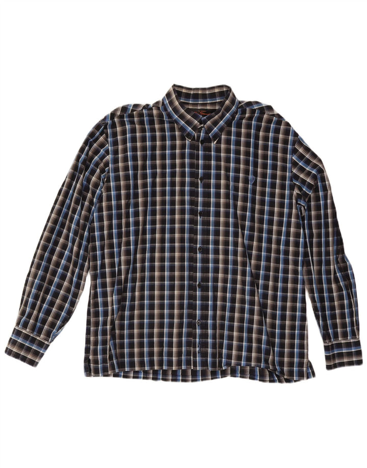 Camicia da uomo Ben Sherman 2XL in cotone a quadri neri