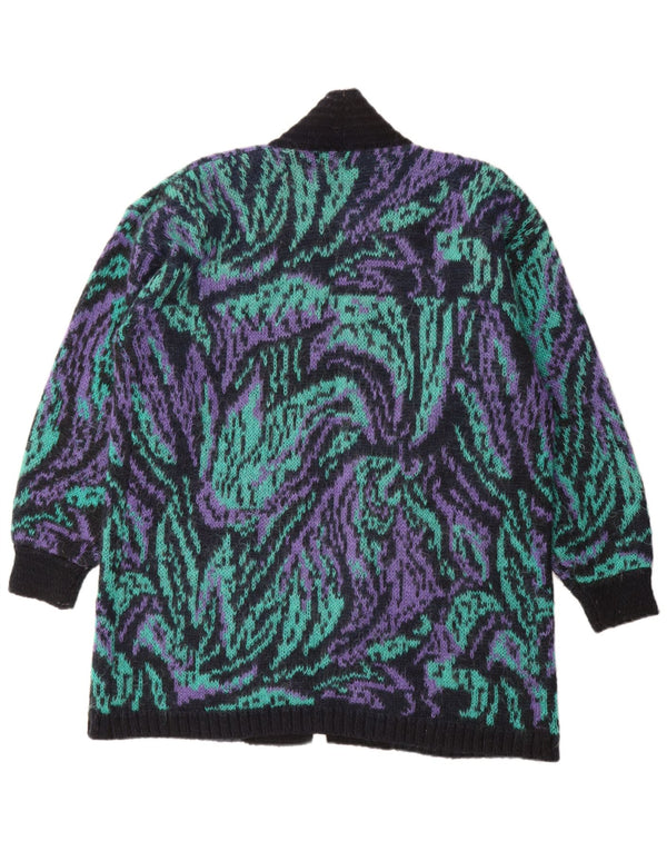 Maglione cardigan lungo oversize da donna Amari UK 10 piccolo multicolore