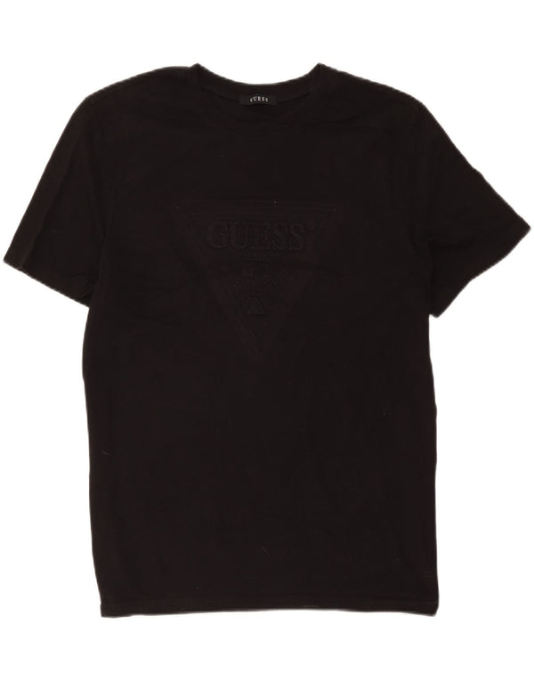 T-shirt grafica da uomo Guess nera media