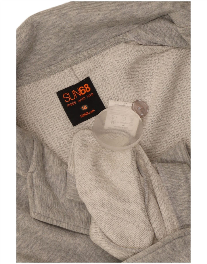 Giacca blazer da donna a 2 bottoni Sun68 UK 14 Cotone grigio medio