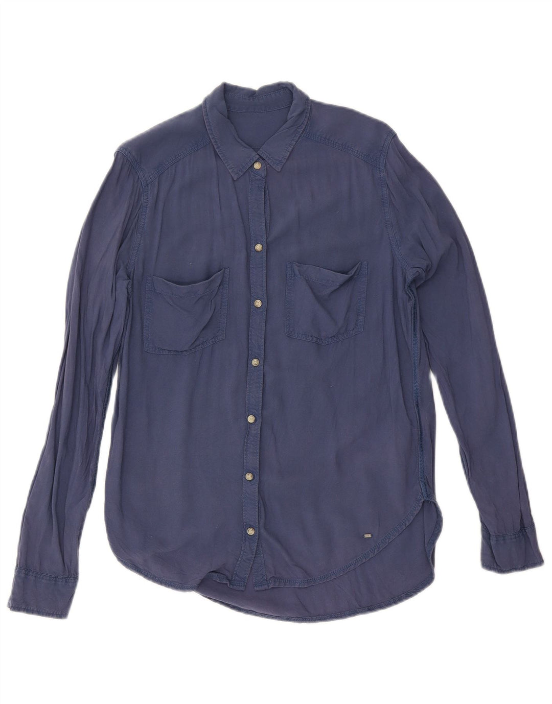 Camicia da donna Abercrombie & Fitch UK 14 Viscosa blu navy medio
