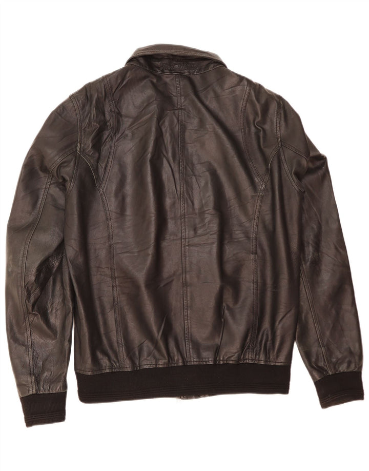 Giacca in pelle da donna Fred Mello UK 20 2XL Pelle nera