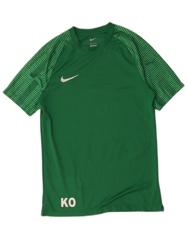 T-shirt grafica Nike Dri Fit Slim Fit da uomo a righe verdi medie