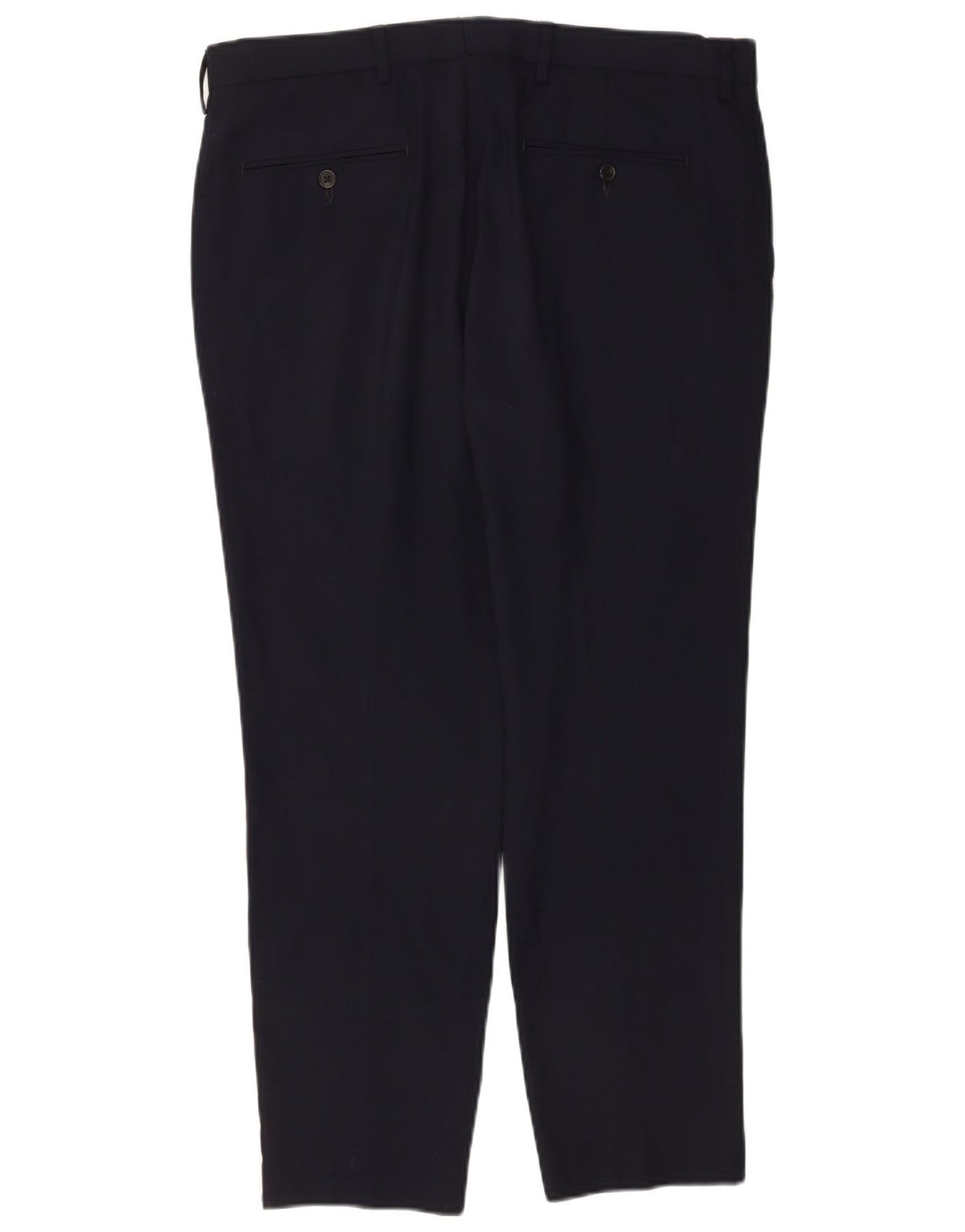 Pantaloni chino dritti da uomo Marks & Spencer W36 L29 lana blu navy