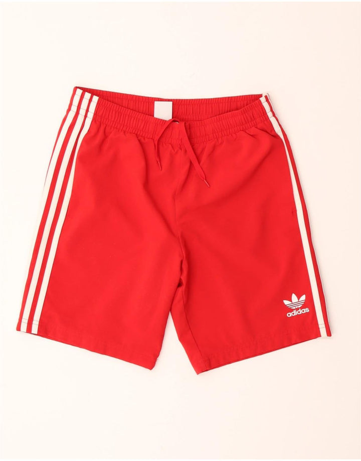 Pantaloncini sportivi Adidas da bambino 13-14 anni in poliestere rosso