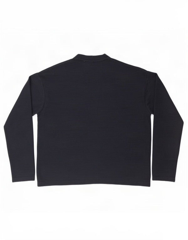 Maglione maglione girocollo oversize da donna Zara UK 10 piccolo blu navy