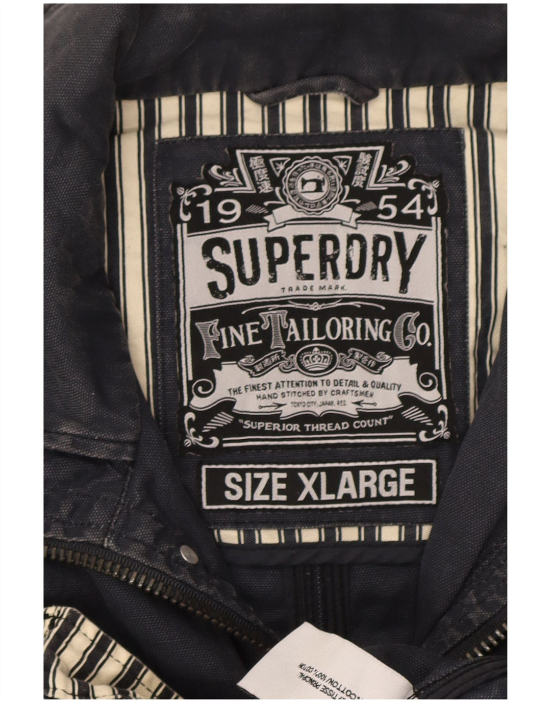 Giacca multiuso da uomo Superdry UK 42 XL Cotone blu navy