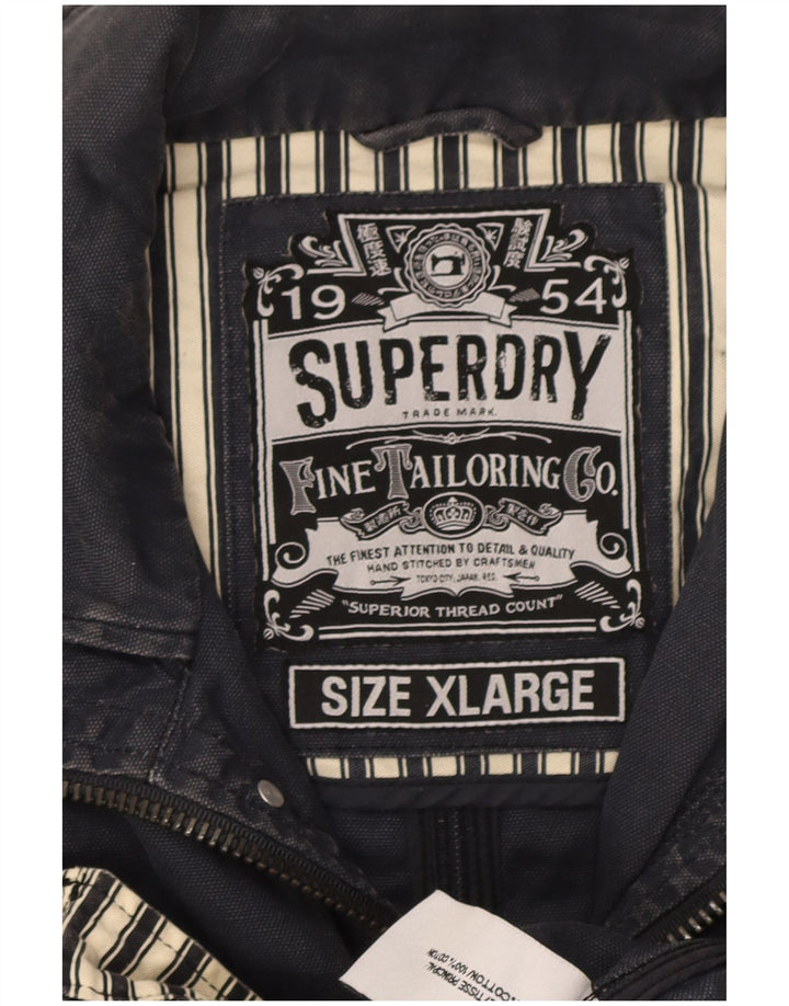 Giacca multiuso da uomo Superdry UK 42 XL Cotone blu navy