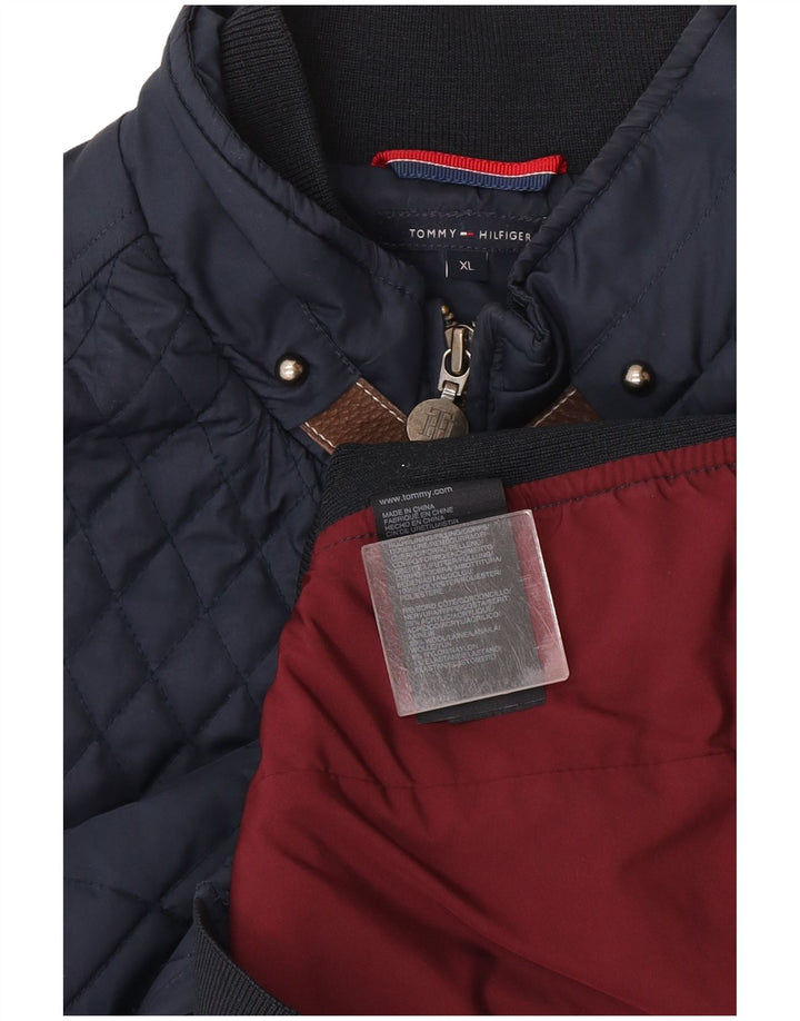 Giacca trapuntata da donna Tommy Hilfiger UK 18 XL poliestere blu navy