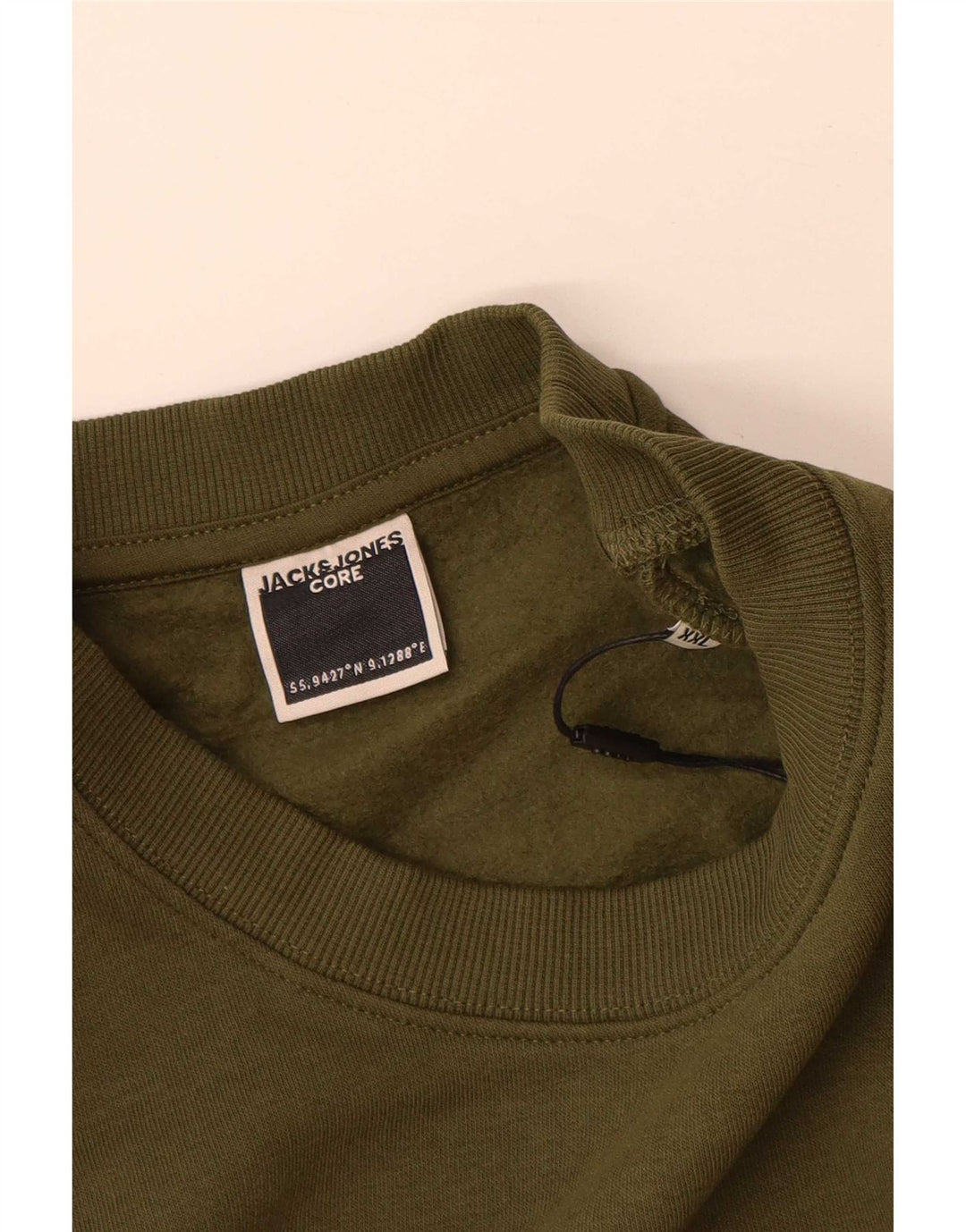 Jack & Jones Felpa con grafica da uomo Maglione 2XL Cotone kaki