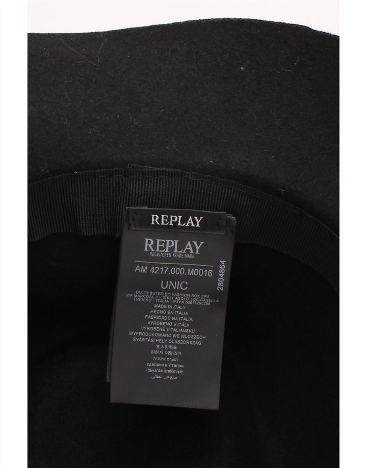 Cappello Fedora da donna Replay Taglia unica Lana nera Classico