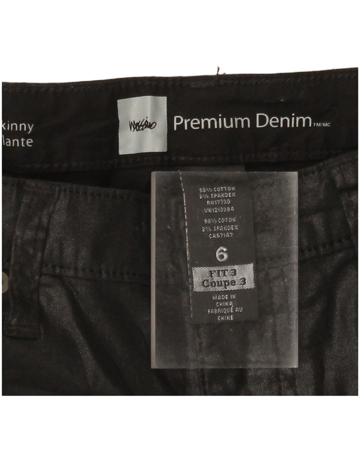 Pantaloni casual skinny da donna MOSSIMO US 6 medi W30 L32 cotone nero