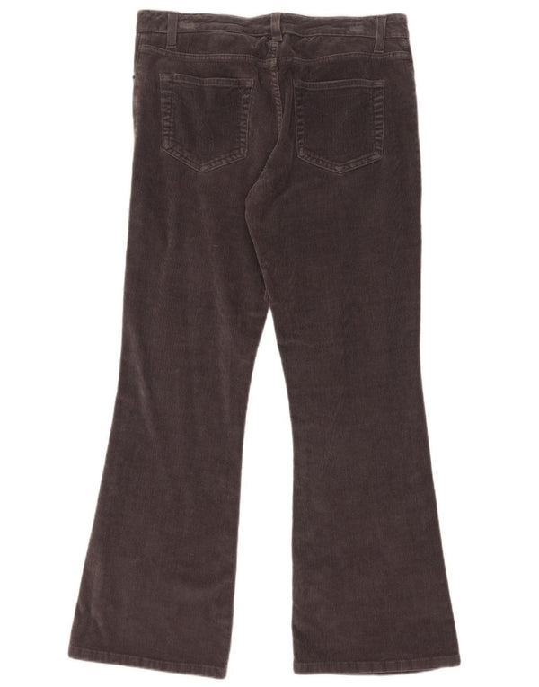 Pantaloni da donna in velluto a coste Calvin Klein Flare US 8 Medium W32 L30 Cotone grigio