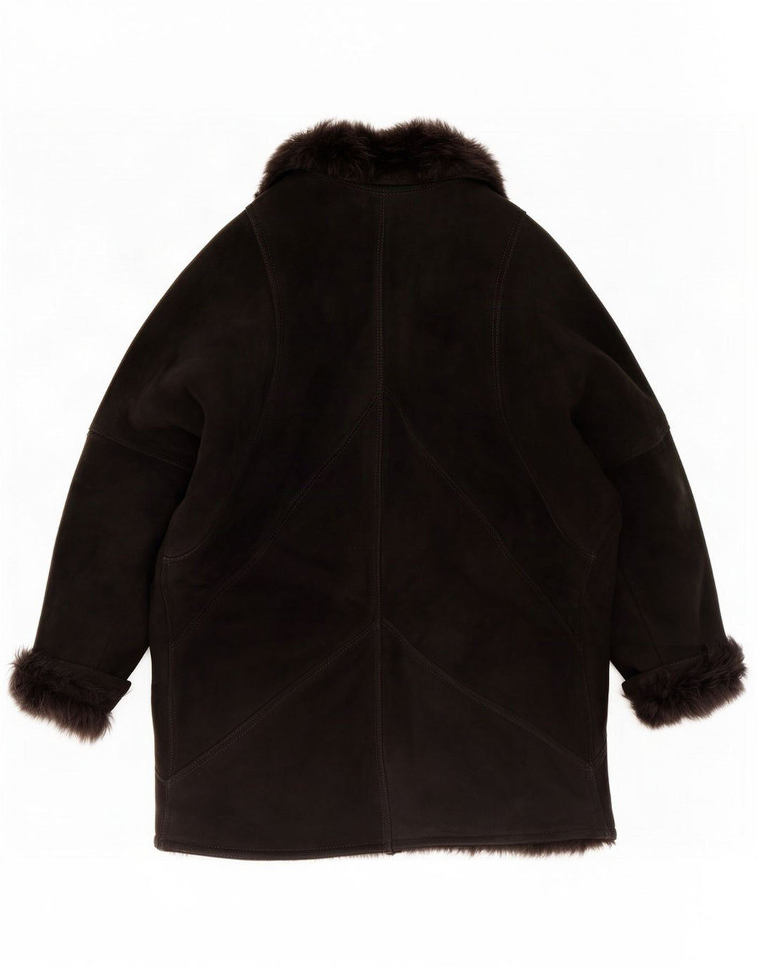 Giacca in shearling da donna vintage IT 48 XL Nero