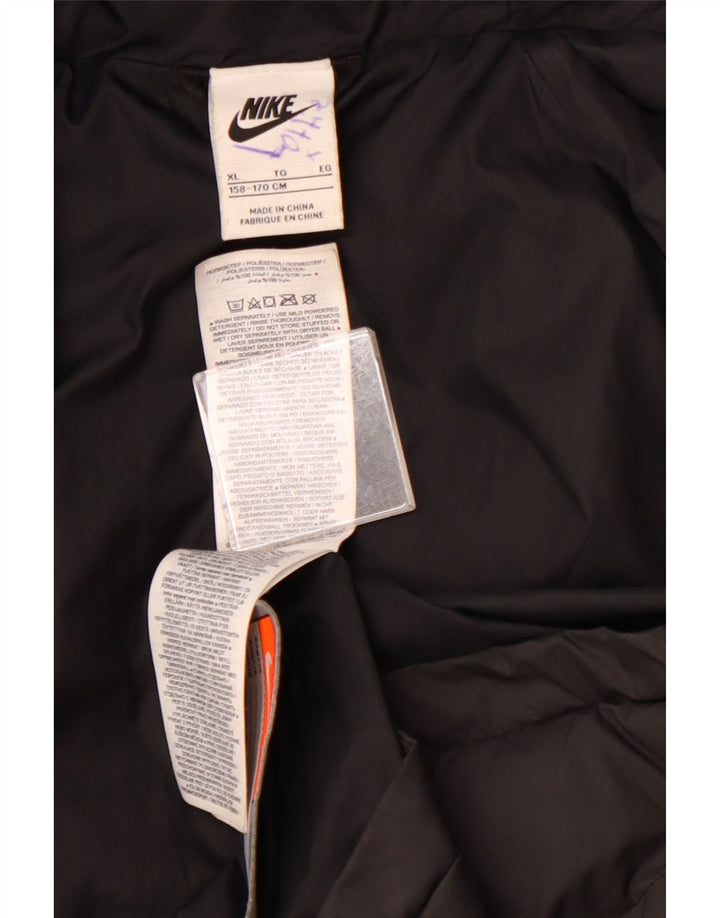 Giacca imbottita con cappuccio NIKE da ragazzo 13-14 anni XL Poliestere color block nero