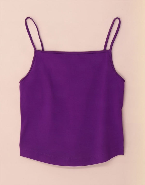 Canotta da donna Zara UK 14 grande cotone viola