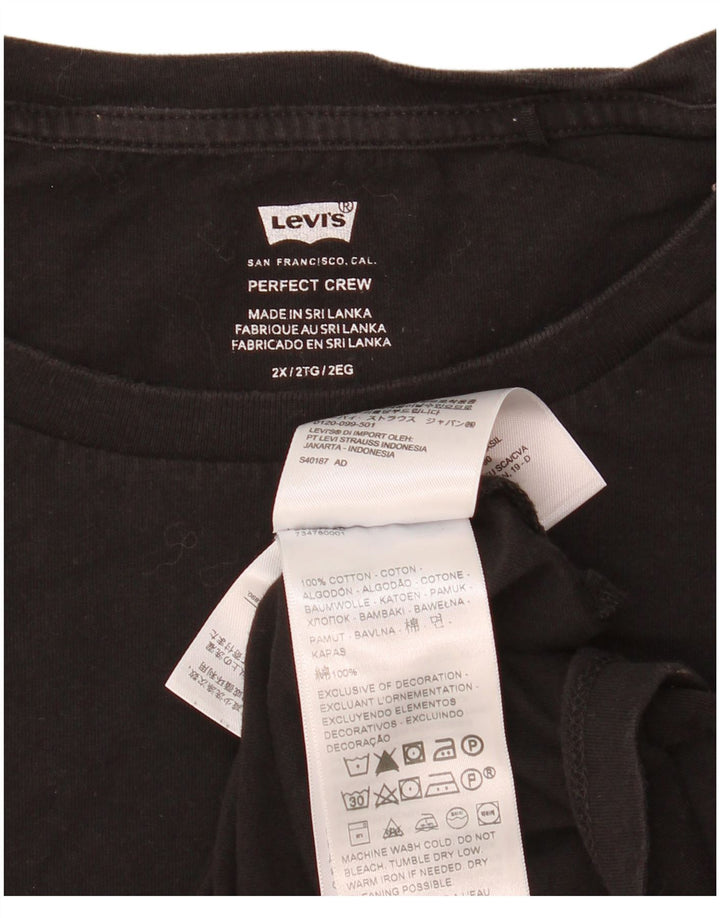 T-shirt da uomo Levi's Top 2XL in cotone nero