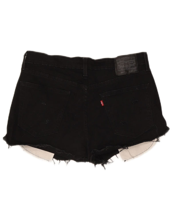 Pantaloncini di jeans Levi's 541 da donna W32 grandi in cotone nero