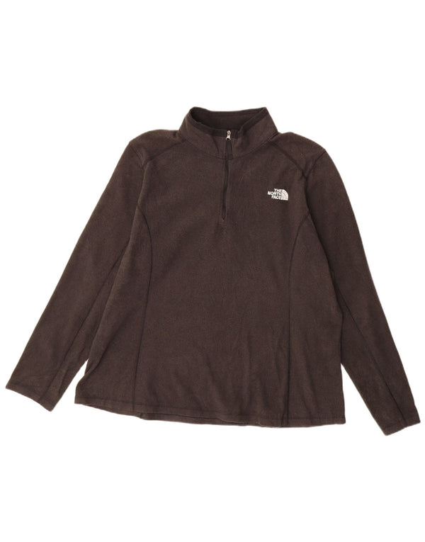 THE NORTH FACE Maglione in pile da donna con collo e zip UK 18 XL Poliestere grigio