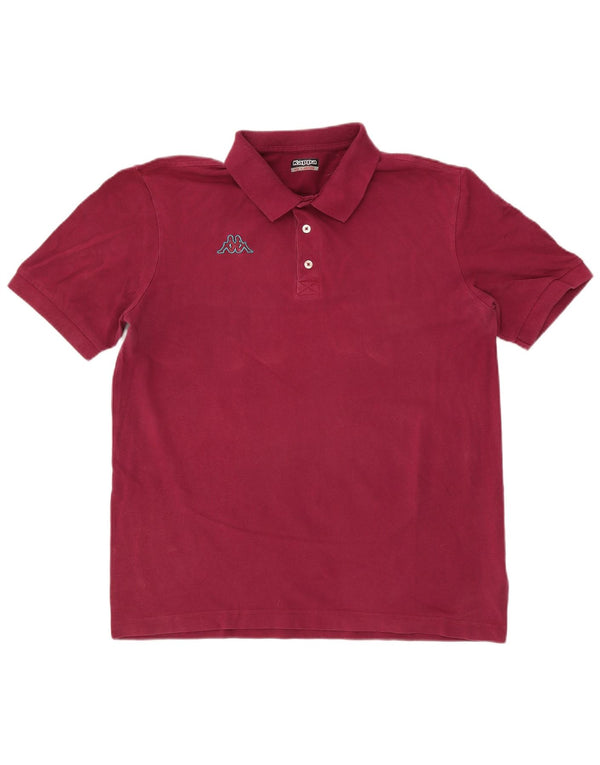 Kappa Mens Polo Shirt 2XL Burgundy Cotton