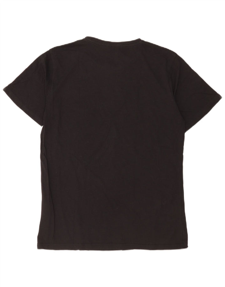 T-shirt grafica da uomo Carrera Top grande in cotone nero
