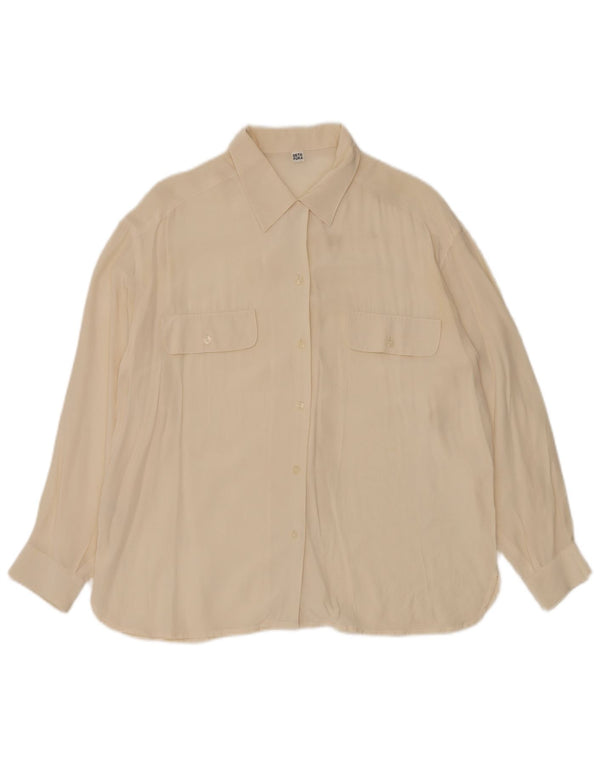 Camicia da donna VINTAGE UK 12 medio bianco sporco