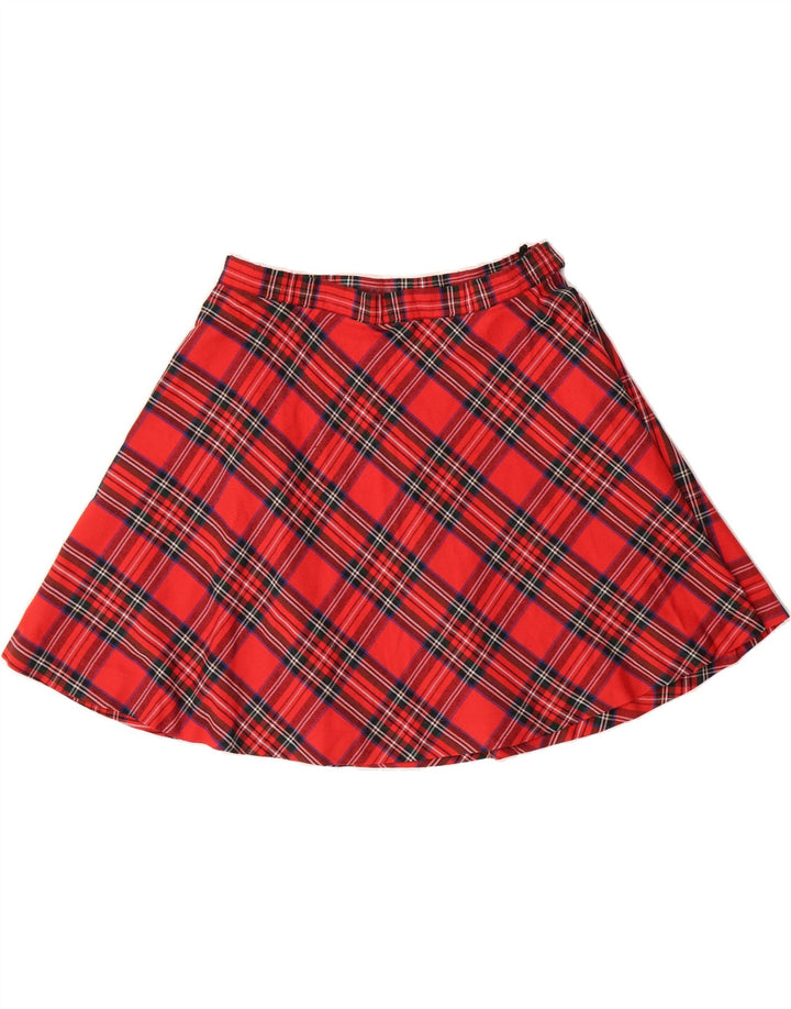 VINTAGE Womens Mini Skirt W30 Medium Red Check Vintage Vintage and Second-Hand Vintage from Messina Hembry 