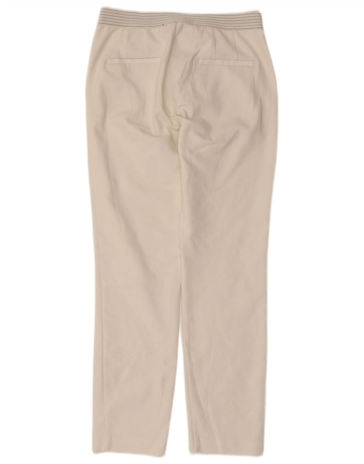 Pantaloni casual dritti da donna Zara medi W28 L27 bianchi