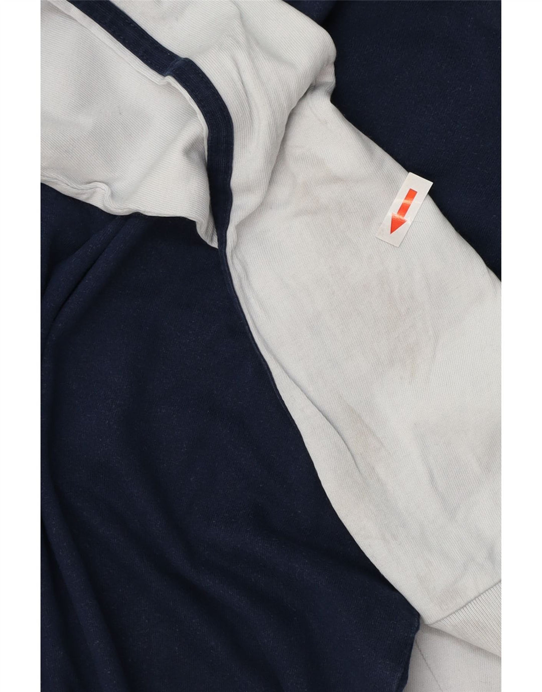 ADIDAS Top grafico da uomo a maniche lunghe grande in cotone color block blu navy