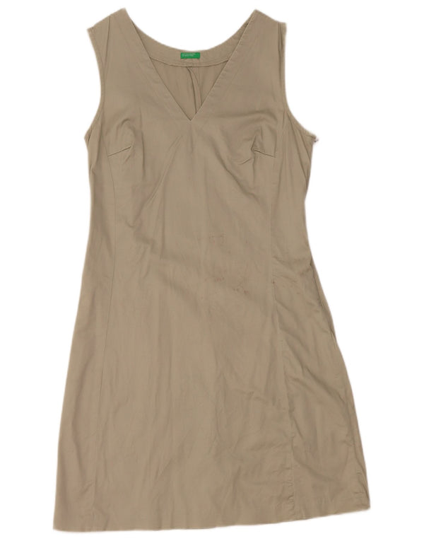 Abito tubino senza maniche da donna Benetton UK 12 medio cachi