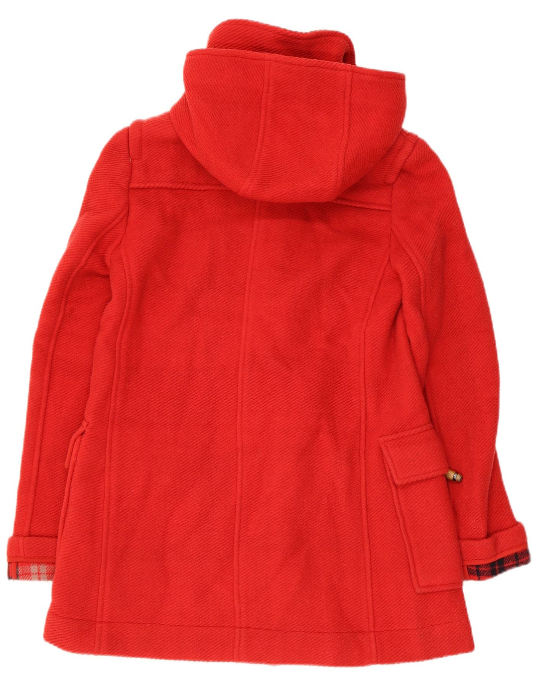 Montgomery con cappuccio da donna Topshop UK 8 piccolo in lana rossa