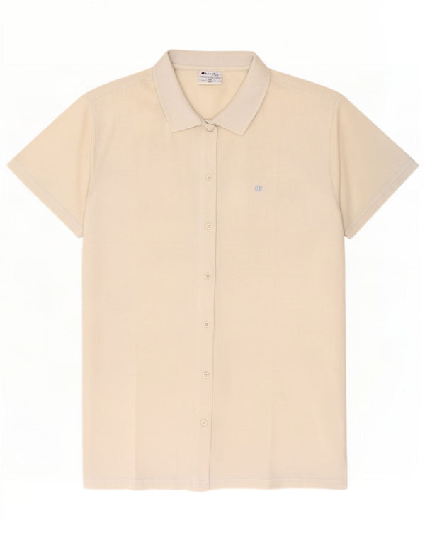 Champion Maglia a maniche corte da donna UK 16 Large Grigio Cotone