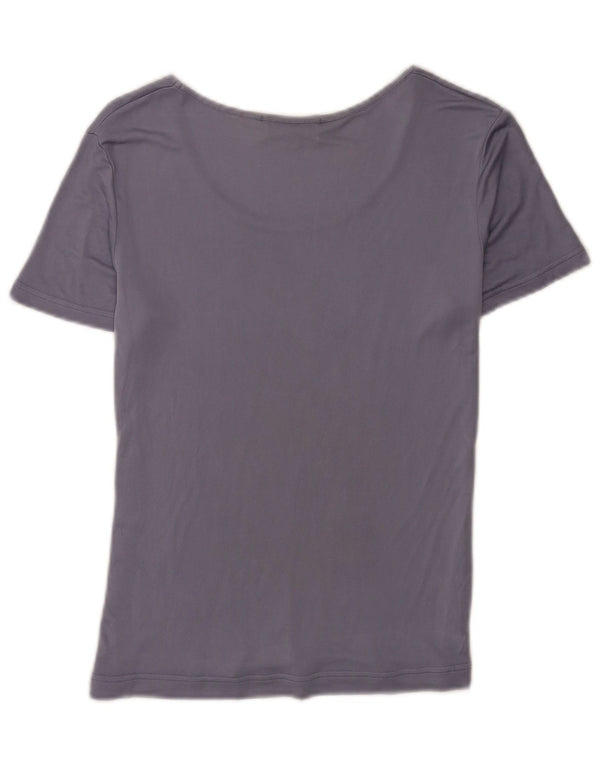 Luisa Spagnoli T-shirt da donna Top UK 12 Medium Blue Silk