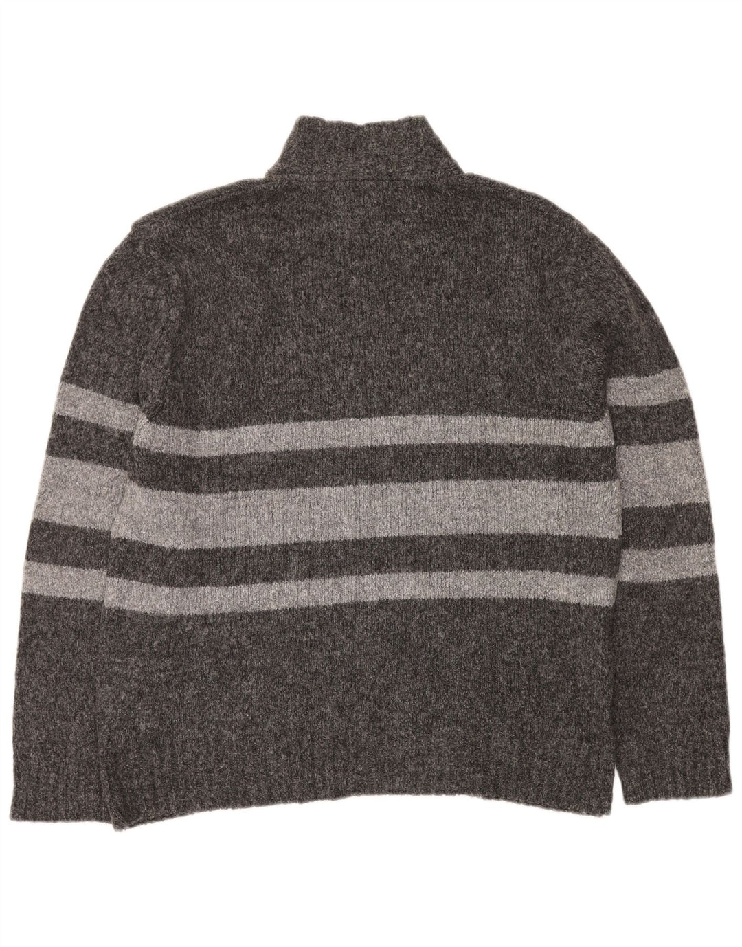 Maglione cardigan da uomo LEE acrilico a righe grandi grigie