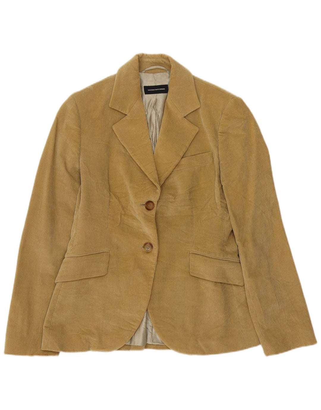 Giacca blazer da donna in velluto a coste a 2 bottoni Massimo Dutti EU 42 Large Beige