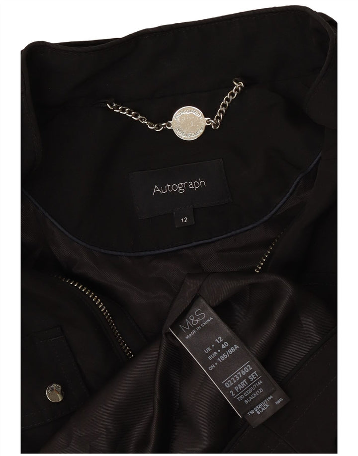 Giacca da donna Marks & Spencer Autograph Utility UK 12 media nera