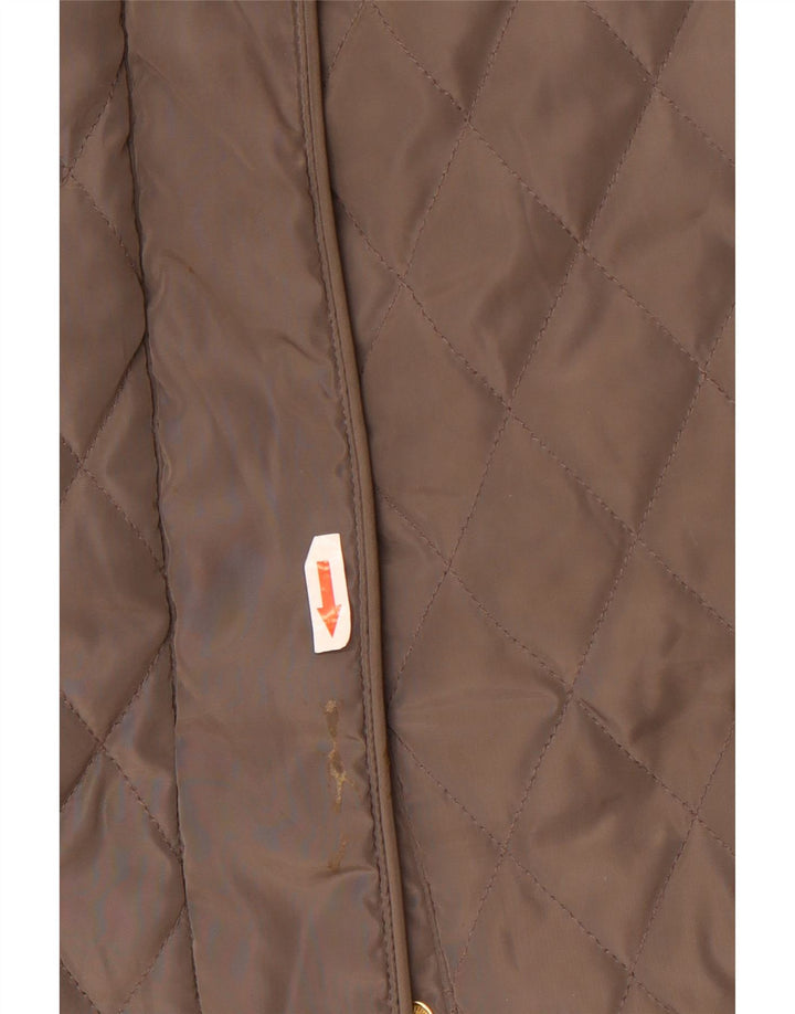 Giacca trapuntata da donna Michael Kors UK 18 XL poliestere marrone