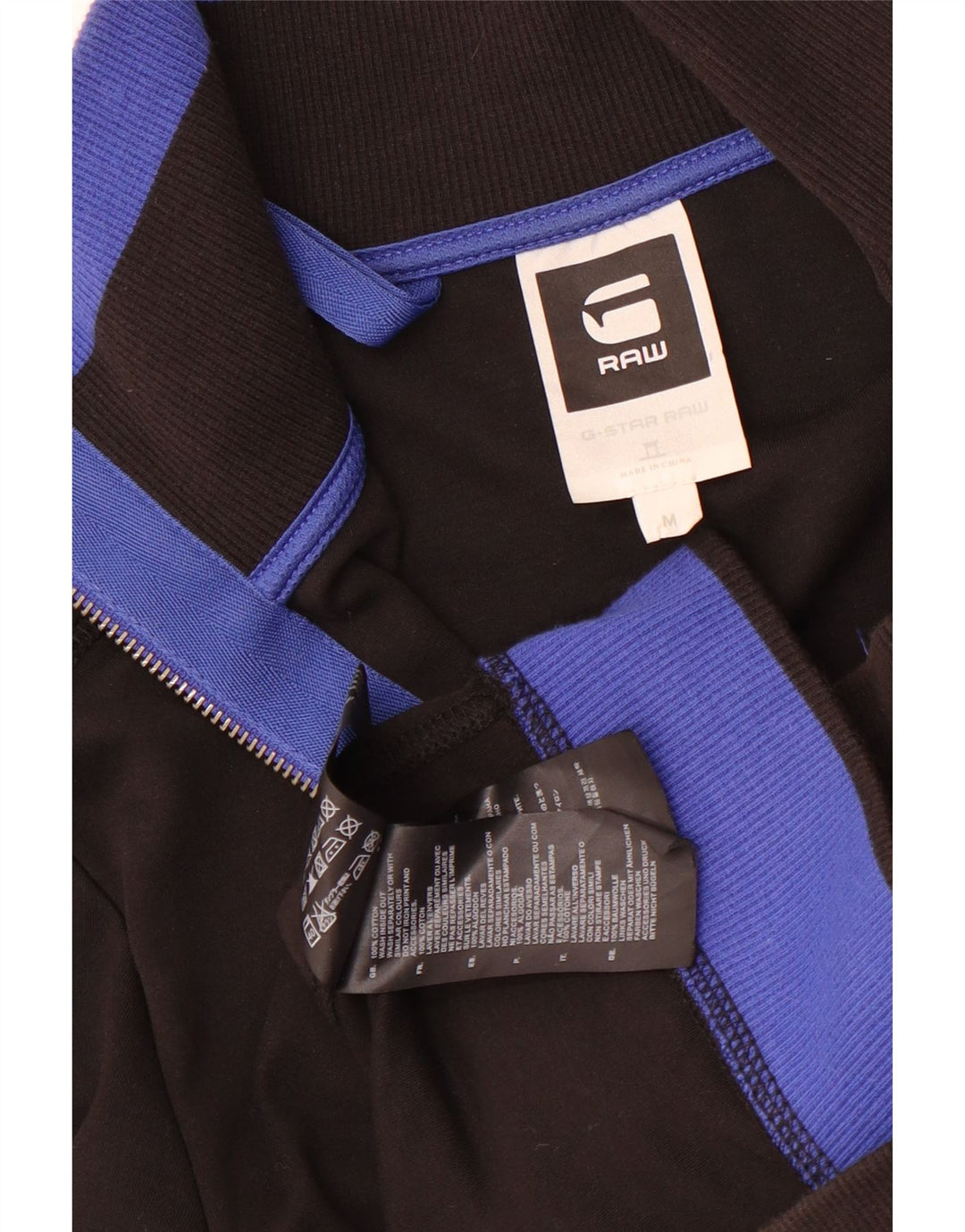 Giacca da ginnastica grafica da donna G-Star UK 12 cotone nero medio