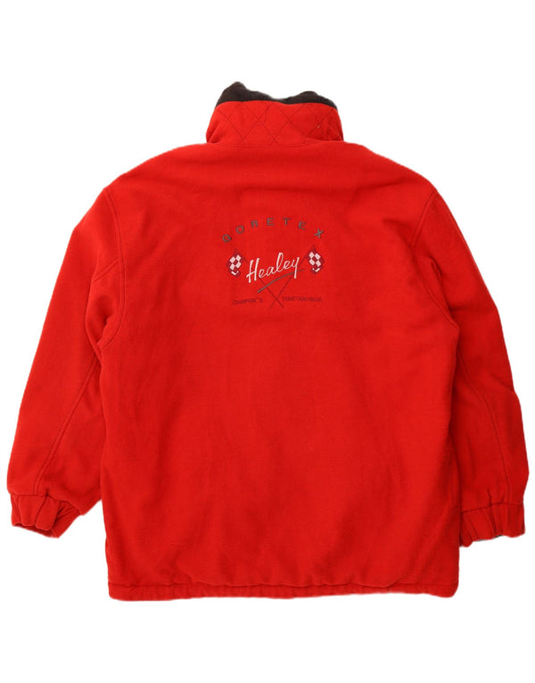 Giacca reversibile grafica Gore-Tex vintage da uomo UK 40 grande rossa in poliammide