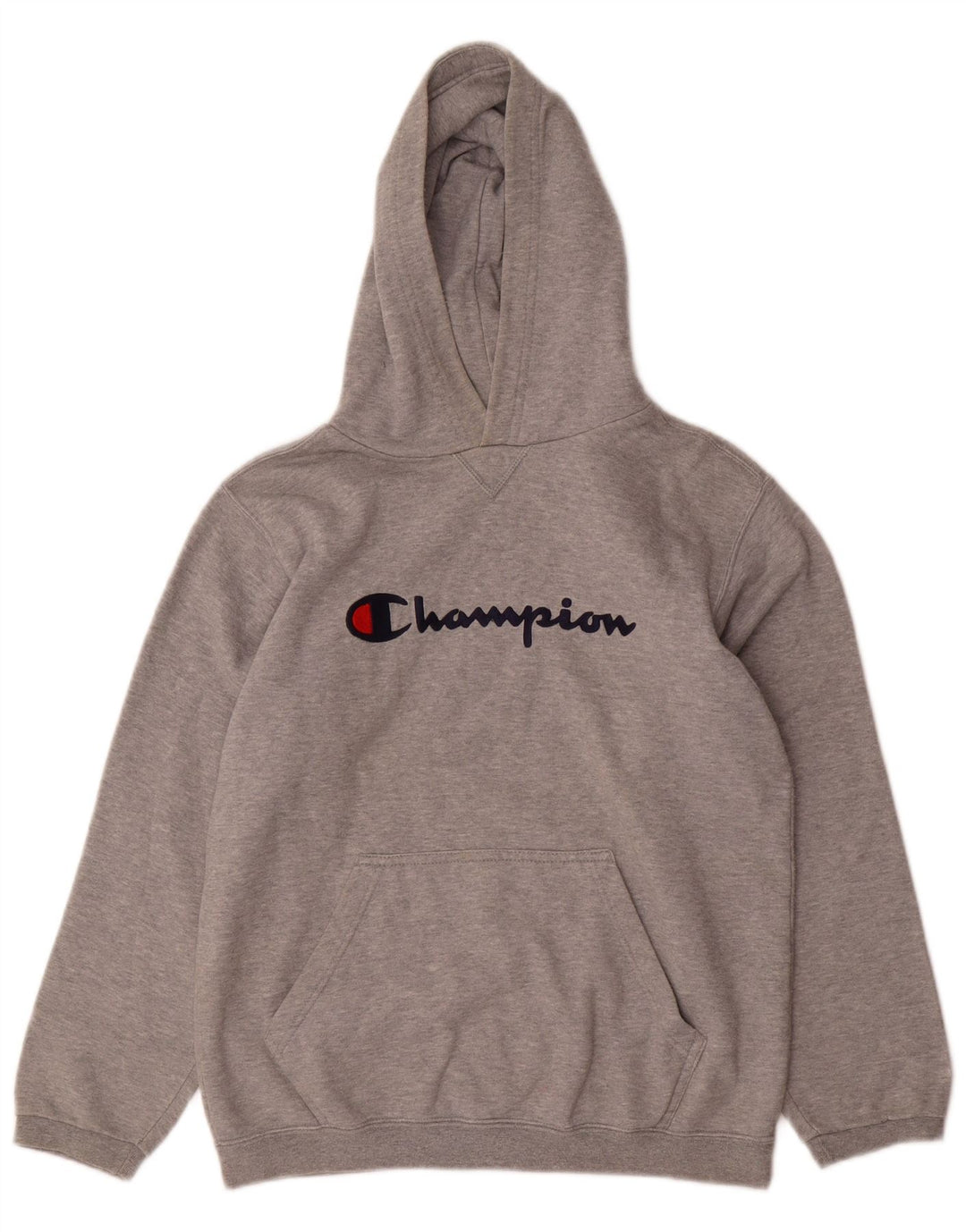 Maglione con cappuccio grafico per ragazzi CHAMPION 11-12 anni in cotone grigio