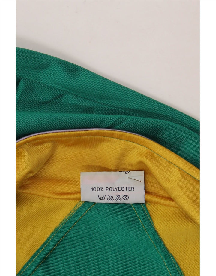 Giacca da tuta da uomo Master in poliestere color block verde medio