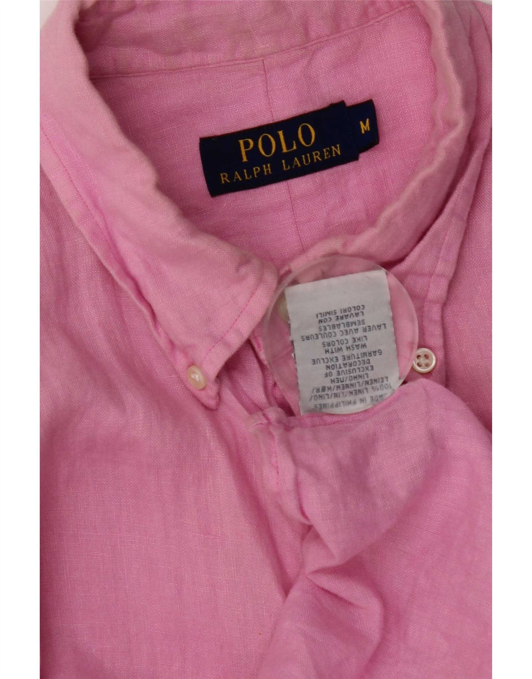 Polo Ralph Lauren Camicia da uomo in lino rosa medio