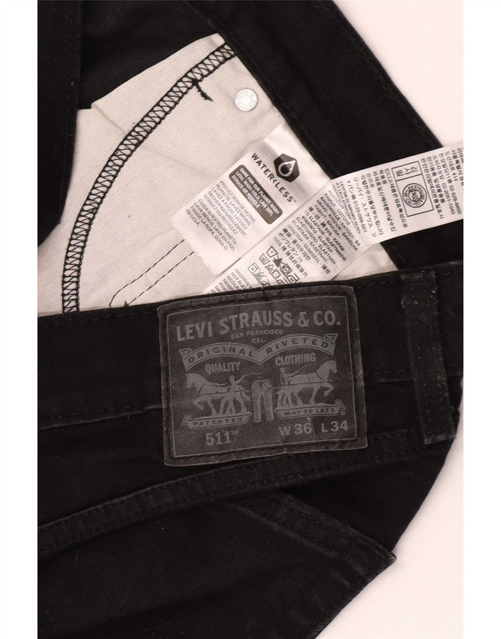 Jeans Levi's Uomo 511 Slim W36 L34 Cotone Nero