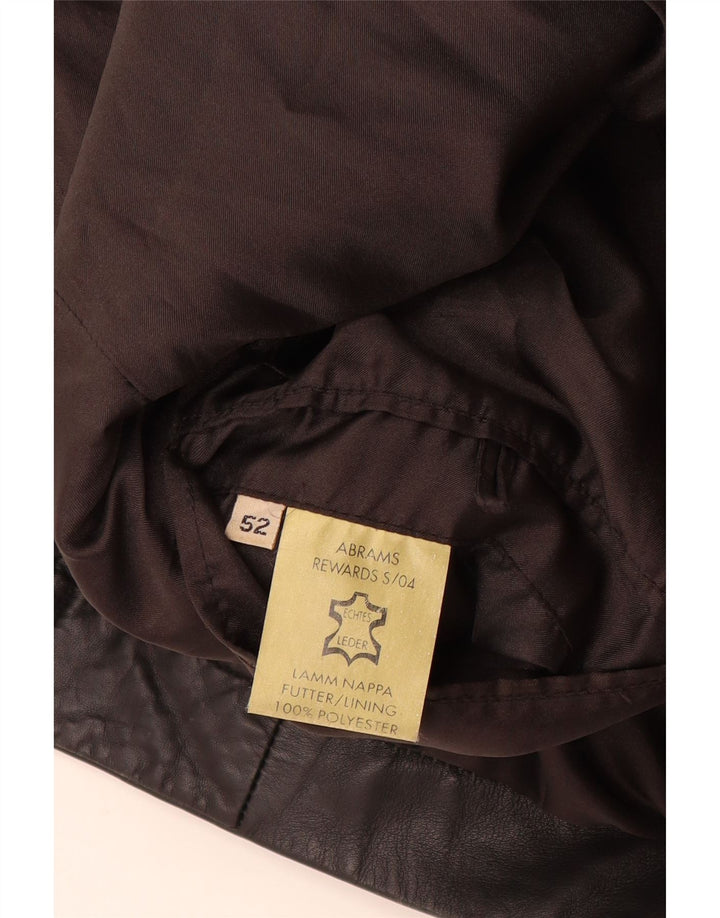 Giacca in pelle da uomo Abrams IT 52 XL in pelle nera