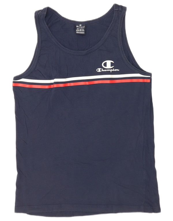 Canotta da uomo Champion 2XL a righe blu navy