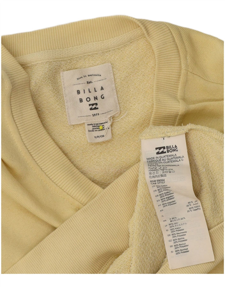 Felpa grafica da uomo Billabong, piccola, in cotone giallo